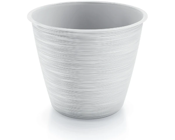 doniczka dekoracyjna biala 23,5 cm furu round prosperplast