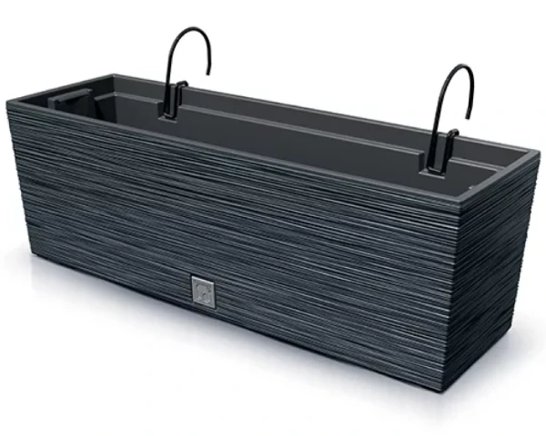 doniczka na bakustrade antracytowa prosperplast furu case w