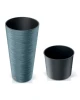 prosperplast doniczka wysoka z wkadem niebieska 25 cm furu slim