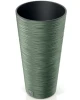 donica wysoka 25 cm zielona prosperplast furu slim