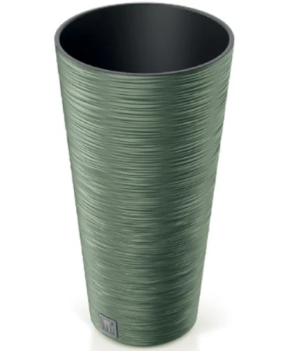 donica wysoka 25 cm zielona prosperplast furu slim