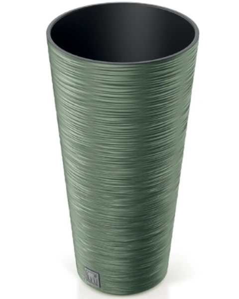donica wysoka 25 cm zielona prosperplast furu slim