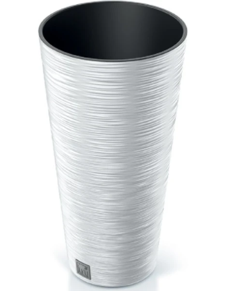 donica wysoka 25 cm biala prosperplast furu slim