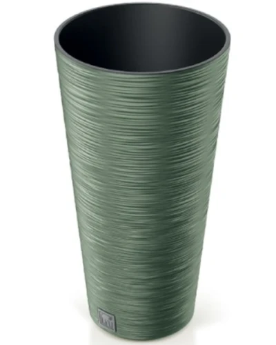 donica wysoka 30 cm zielona prosperplast furu slim
