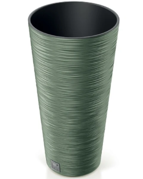 donica wysoka 30 cm zielona prosperplast furu slim