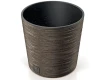doniczka okragla 25 cm z wkladem kawowa prosperplast furu round eco wood
