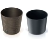 doniczka okragla z wkladem 25 cm kawowa prosperplast furu round eco wood