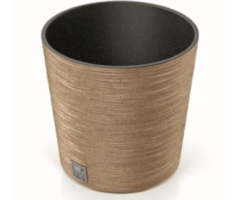 doniczka okragla z wkladem 25 cm naturo prosperplast furu round eco wood