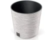 doniczka okragla 25 cm biala prosperplast furu round eco wood