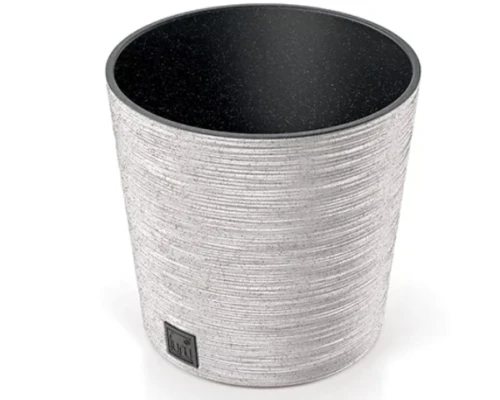 doniczka okragla 25 cm biala prosperplast furu round eco wood