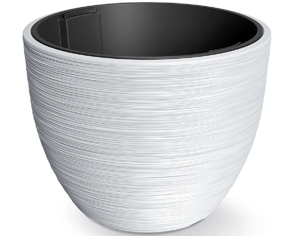 donica dekoracyjna 57 cm biala prosperplast furu barrel