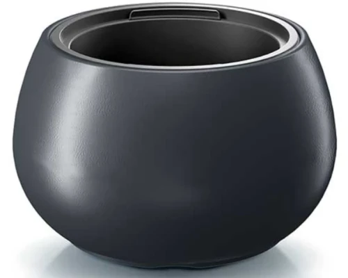 doniczka okragla z wkladem 44 cm antracytowa prosperplast heos