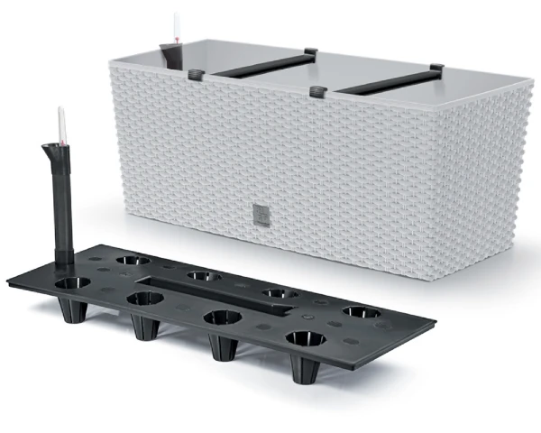 doniczka z systemem nawadniania biala prosperplast rato case