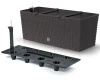 donica z systemem nawadniania 80 cm brazowa prosperplast rato case