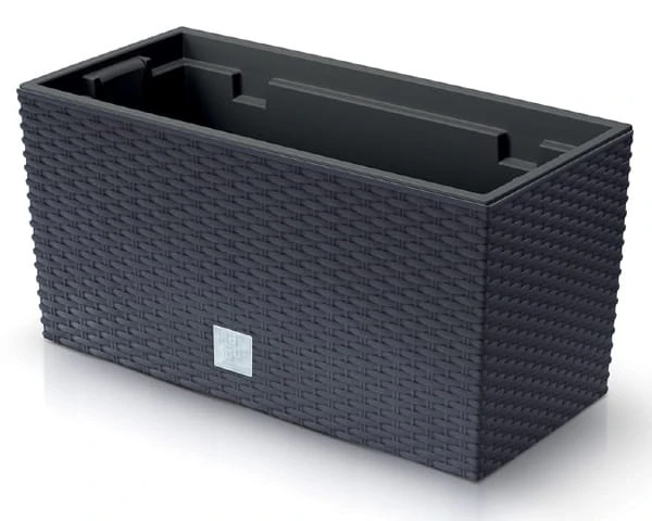 doniczka prostokatna antracytowa 39,5 cm prosperplast rato case