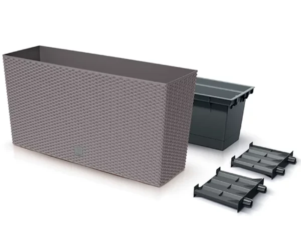 prosperplast rato case m donica z wkladem 77 cm mocca prezentacja zestawu