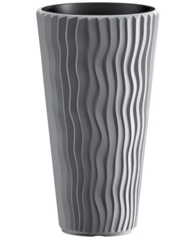 donica wysoka 62 cm szara prosperplast sandy slim