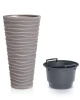 donica wysoka z wkladem prosperplast sand slim 62 cm mocca