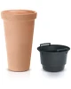 donica wysoka z wkladem ceglana 50 cm prosperplast classic tower