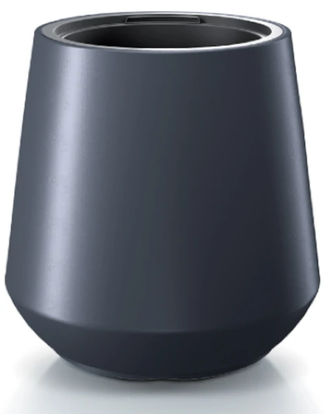 donica okragla z wkladem 44 cm antracytowa prosperplast heos
