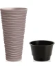 prosperplast sand slim donica wysoka z wkladem 52 cm mocca