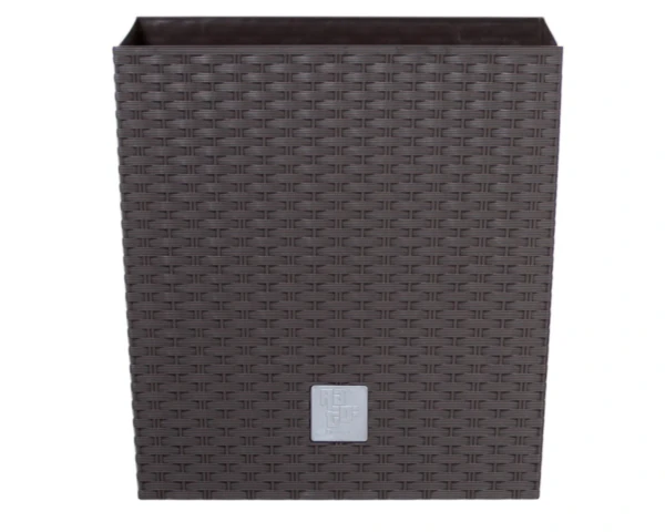 prosperplast rato low donica kwadratowa z wkladem brazowa 26 cm