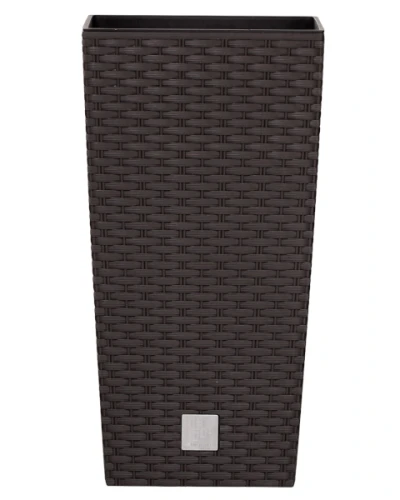doniczka wysoka 42cm z wkladem 8l brazowa prosperplast rato square