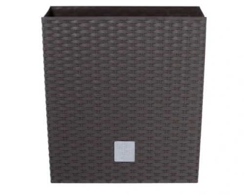 prosperplast rato low donica kwadratowa z wkladem brazowa 40 cm