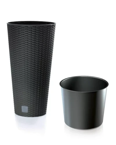 prosperplast rato tubus donica wysoka z wkladem 48 cm antracyt