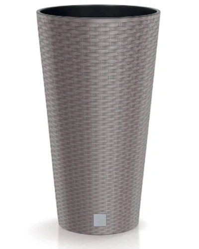 donica wysoka z imitacja ratanu 47,6 cm mocca prosperplast rato tubus