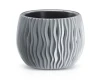doniczka okragla z wkladem 18 cm szara prosperplast sandy bowl