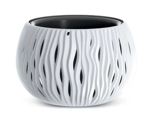 doniczka okragla 24 cm biala prosperplast sandy bowl