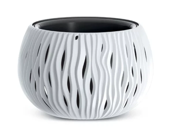 doniczka okragla 24 cm biala prosperplast sandy bowl
