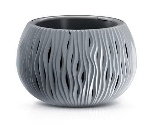 doniczka okragla 29 cm szara prosperplast sandy bowl