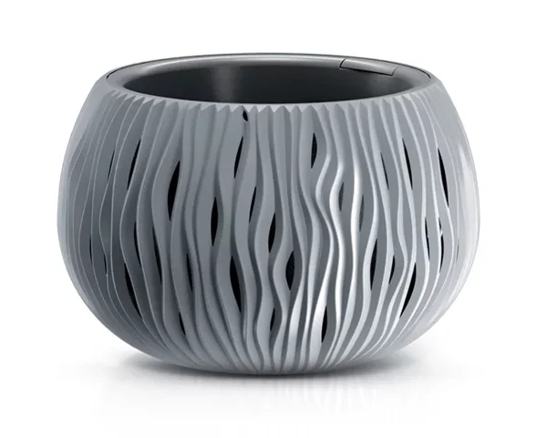 doniczka okragla 29 cm szara prosperplast sandy bowl