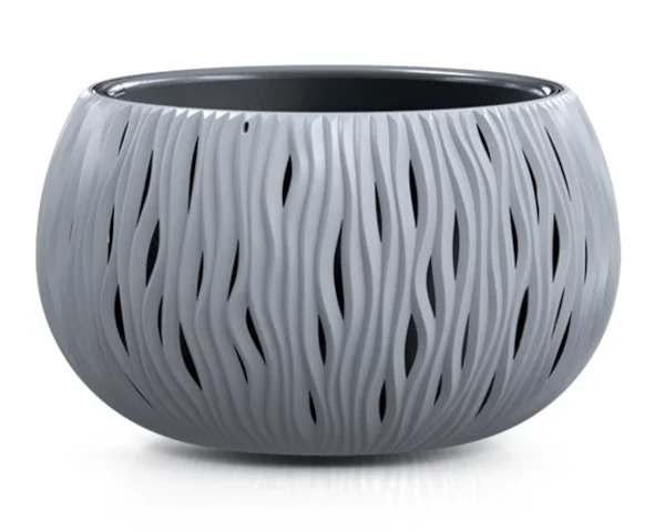 doniczka okragla 37 cm szara prosperplast sandy bowl