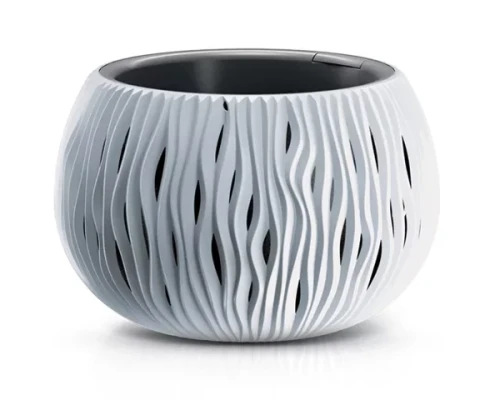 doniczka okragla 29 cm biala prosperplast sandy bowl