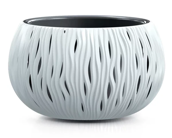 doniczka okragla 37 cm biala prosperplast sandy bowl