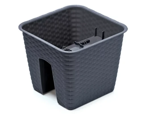 doniczka na balustrade 27 cm antracyt  prosperplast ratolla railing square