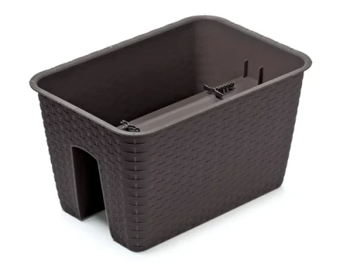 doniczka balkonowa 40 cm brazowy prosperplast ratolla railing square