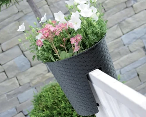 prosperplast ratolla railing oval doniczka na balkon aranzacja na barierce