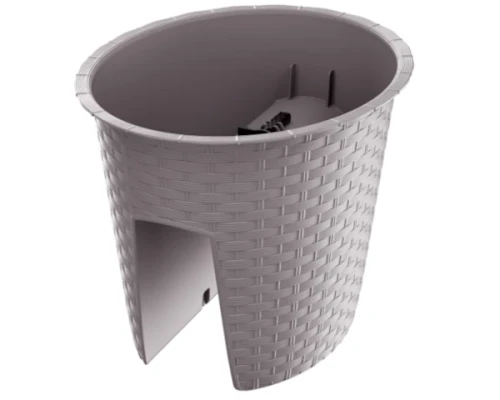 doniczka na balustrade 30 cm mocca prosperplast ratolla railing oval