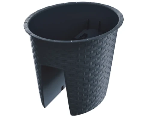 doniczka na balustrade 30 cm antracyt prosperplast ratolla railing oval