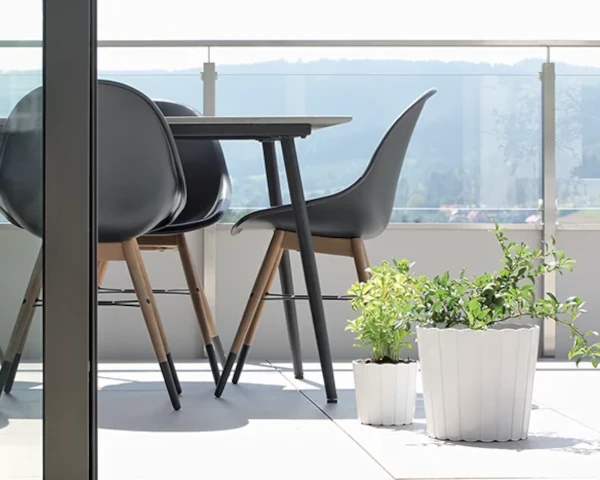 prosperplast boardee basic doniczki dekoracyjne aranzacja na zewnatrz