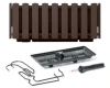 prosperplast boardee fencycase doniczka na balkon brazowa 38 cm prezentacja zestawu