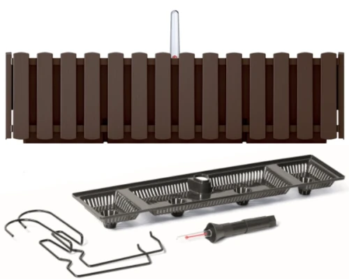 prosperplast boardee fencycase doniczka na balkon 58 cm braz prezentacja zestawu