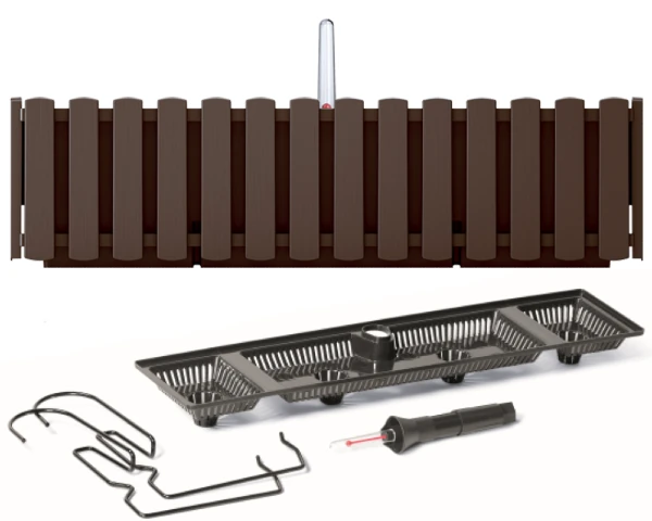 prosperplast boardee fencycase doniczka na balkon 58 cm braz prezentacja zestawu