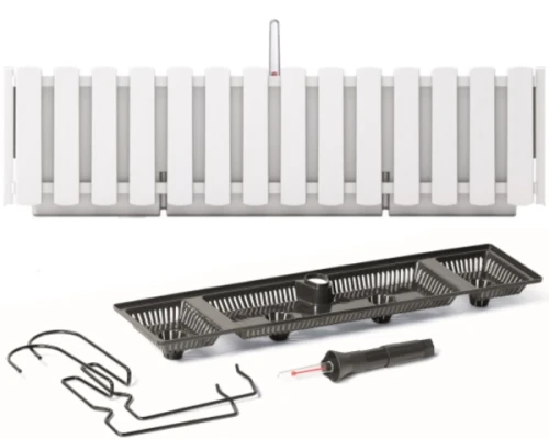 prosperplast boradee fencycase 58 cm biala prezentacja zestawu