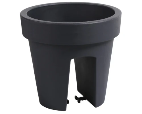 doniczka okragla 25 cm antracyt prosperplast lofly railing