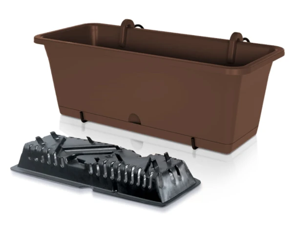 doniczka balkonowa 40 cm brazowa prosperplast camelia